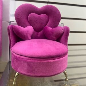Mini Pink Sofa Single/Double People Heart Shape Armchair Openable Jewelry Box